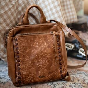 Elegant Brown Leather Handbag